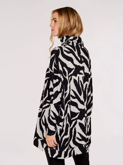Zebra Print Oversized Tunic