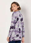 Abstract Circles Oversized Top, Purple, large