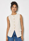 Tailored Waistcoat Top, Stone, large