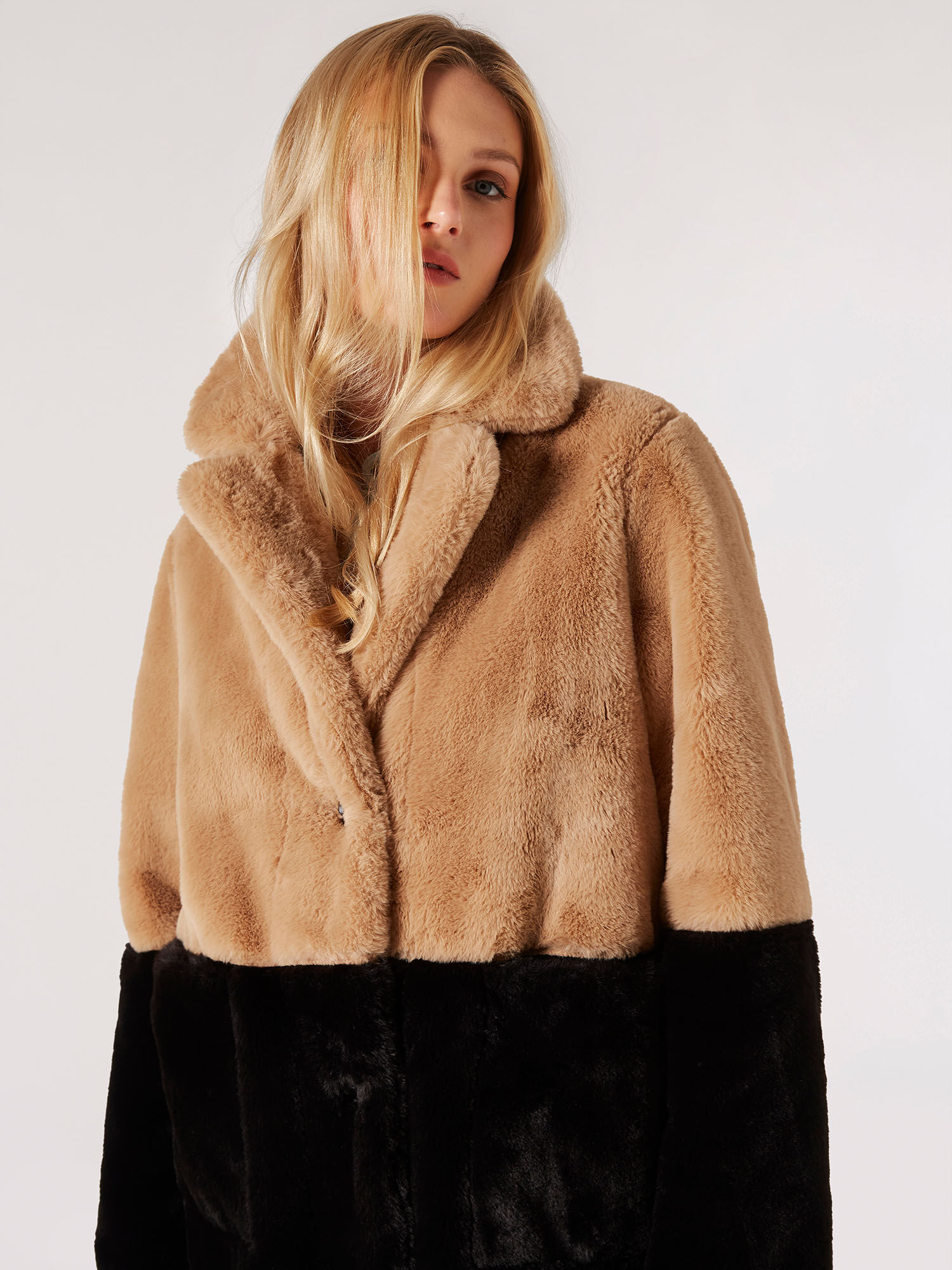 Reversible fur coat best sale