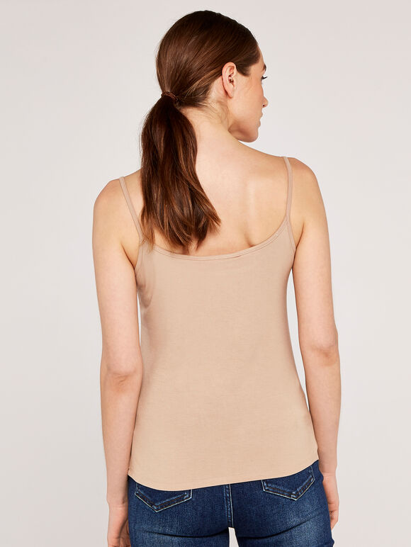 Jersey Cami Top, Stone, large