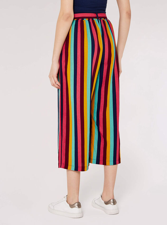 Vertical Stripe Culottes, Mustard, large