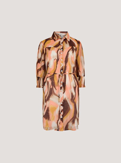 Painterly Swirls Shirt Mini Dress
