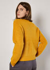 Patchwork Popcorn Jumper, Mustard, large