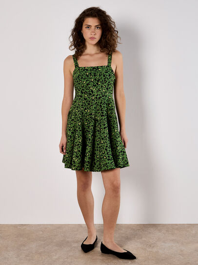 Animal Print Skater Mini Dress