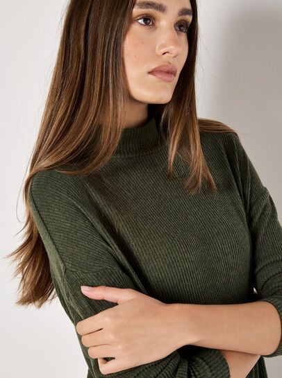 Ribbed Knit Mini Dress