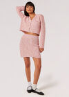 Multi-Coloured Marl Knit Mini Skirt, Pink, large
