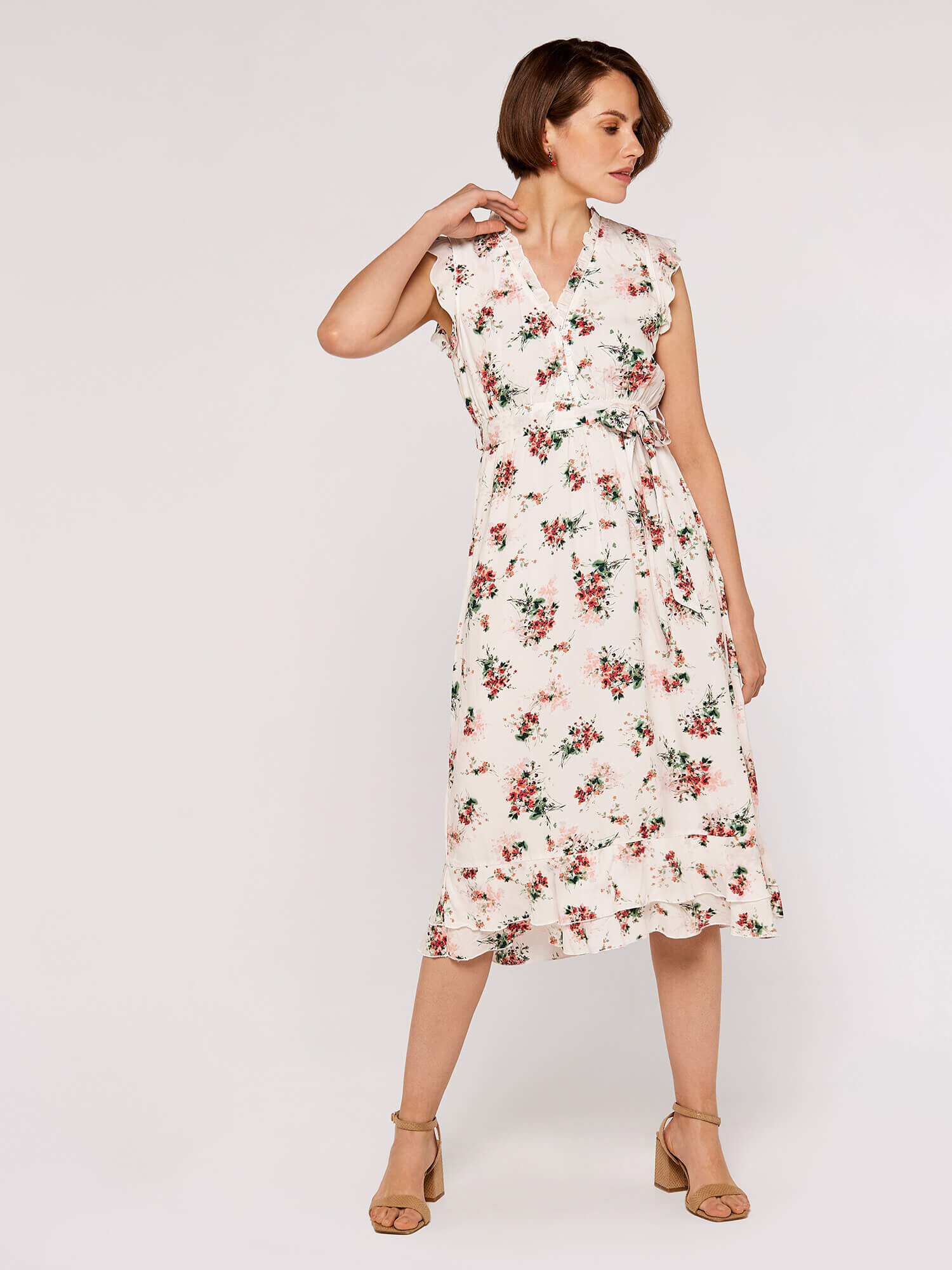 Robe midi fleurs store