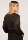 Lurex Ombre Batwing Jumper, Black, large