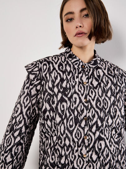Textured Ikat Quilted Jacket