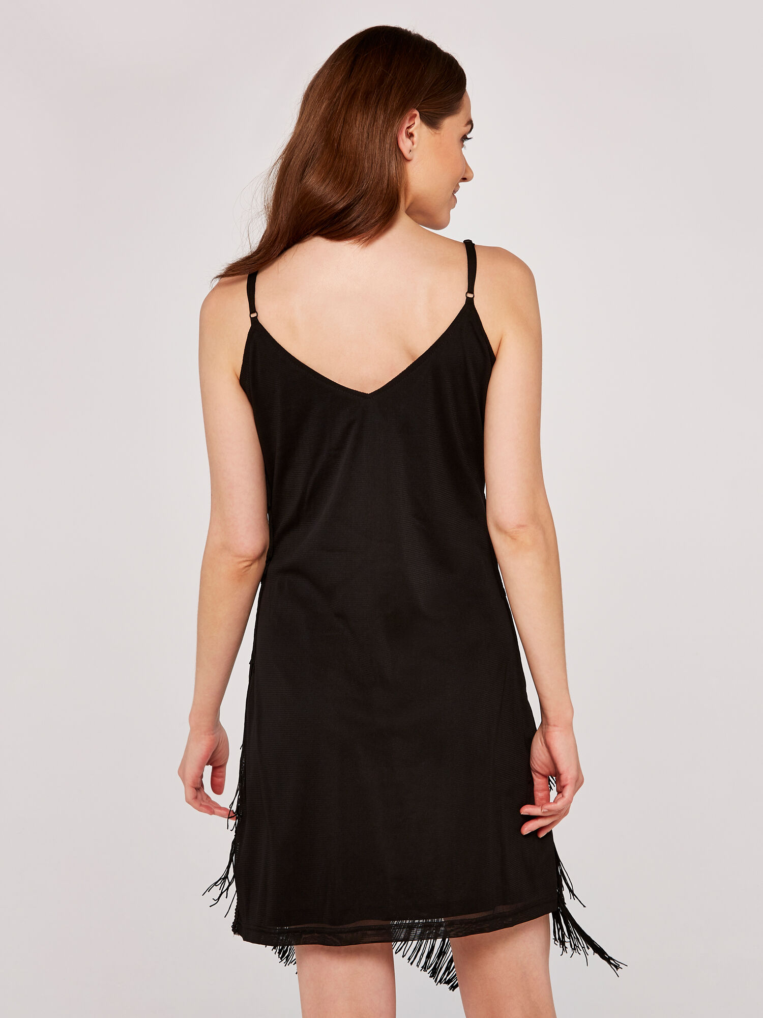 Sequin Tassel Cami Dress | Apricot UK