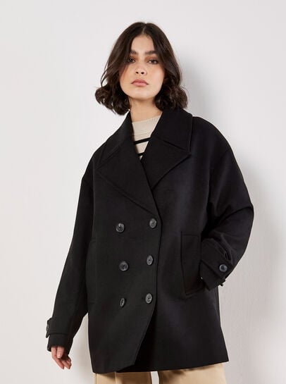 Tailored Double-Breasted Peacoat
