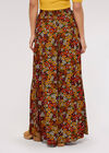 Floral Side Slit Palazzo, Orange, large