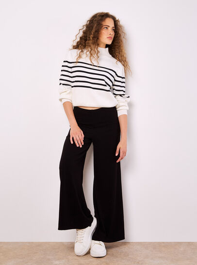 Mock Neck Stripe Jumper