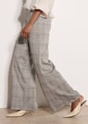 Heritage Check Wide-Leg Trousers, Black, large
