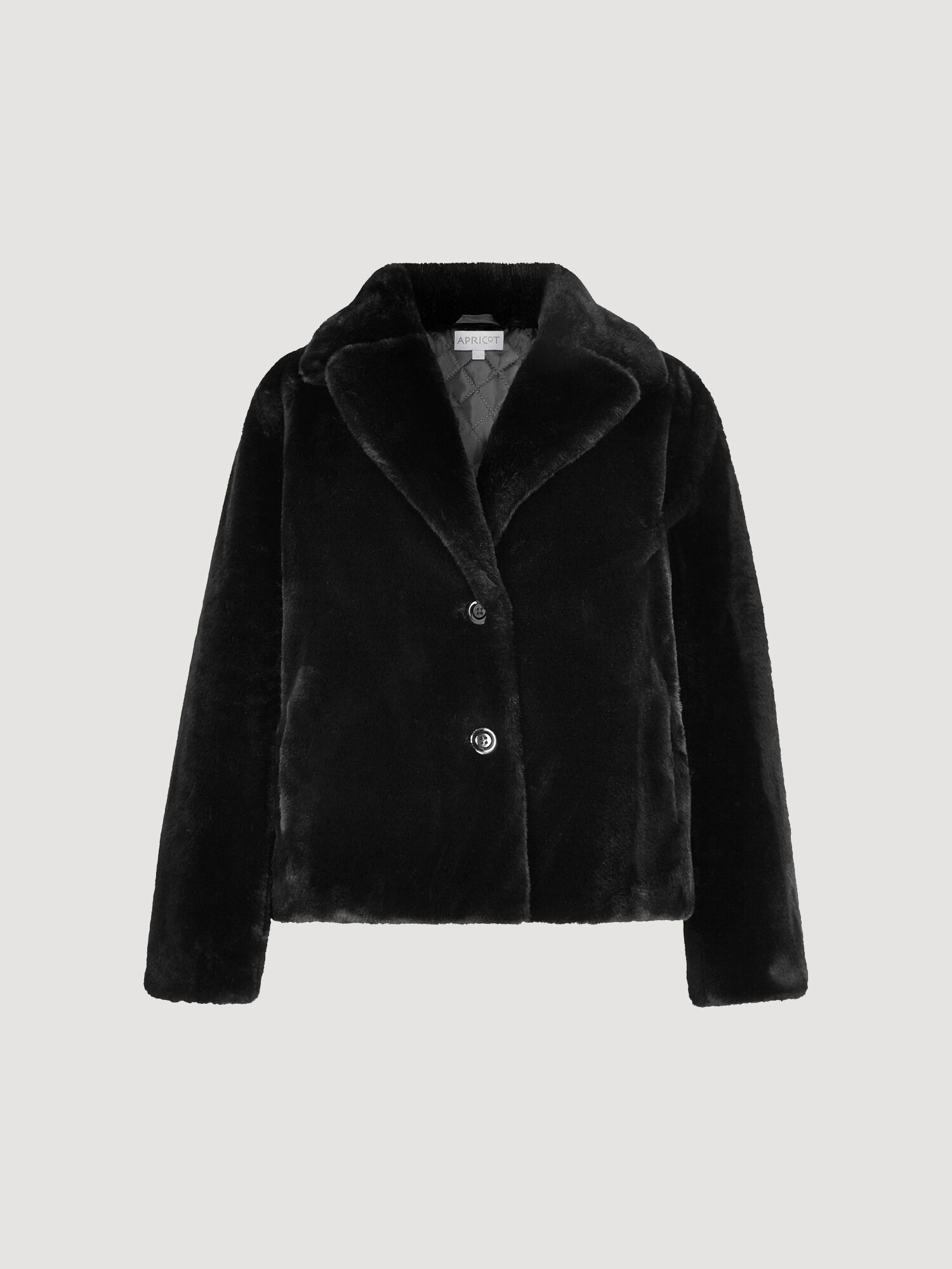 Short fur black jacket best sale