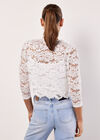 Cropped Lace Bolero, Cream, large