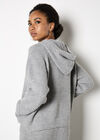 Waffle Knit Hooded Jumper, Grey, large