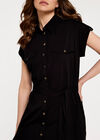 Casa Midi Shirt Dress, Black, large