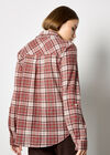 Check Print Shirt, Burgundy, large