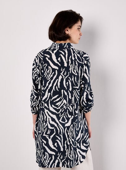 Zebra Print Oversized Shirt