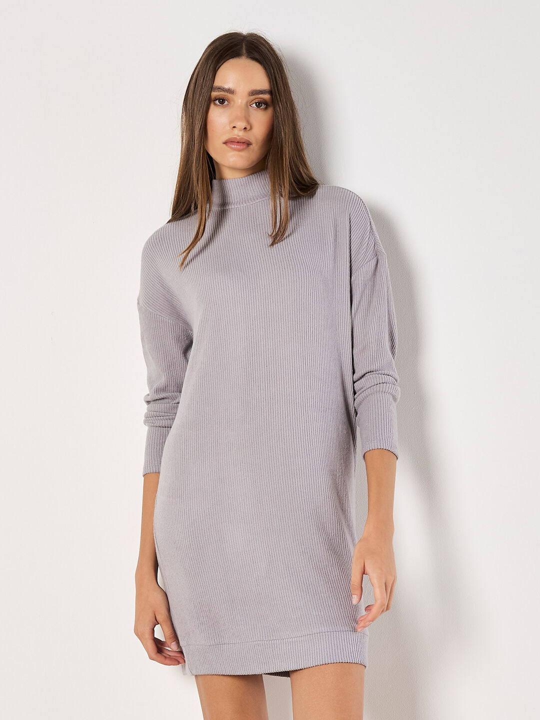 Ribbed Knit Mini Dress