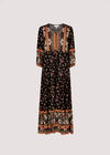 Vintage Blossom Midaxi Kleid, Schwarz, groß