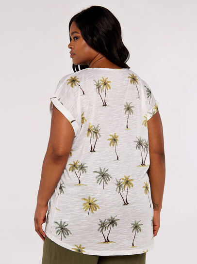 Curve Palm Scene Slub Tee