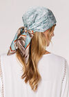 Blue Paisley Head Scarf, Blue, large