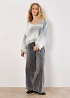 Tinsel Knit Ombre Jumper, Grey, large