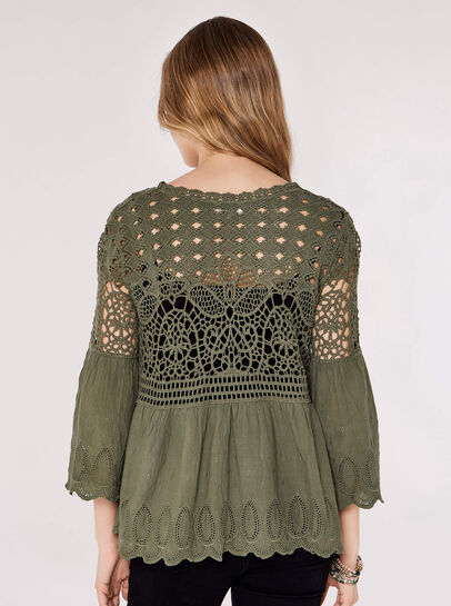 Crochet Lace Folk Top