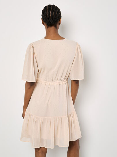 Diamante Chiffon Mini Dress