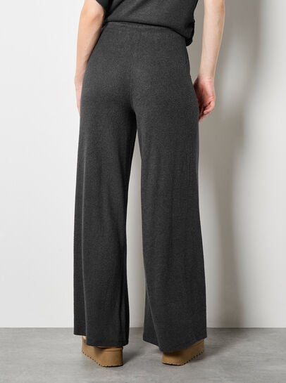 Soft Knit Wide Leg Trousers