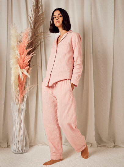 Embroidered Stripe Trouser