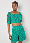 Daisy Mesh Shorts, Green, large
