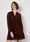 Batik Paisley Mini Dress, Orange, large