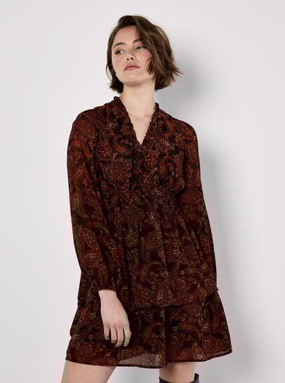 Batik Paisley Mini Dress