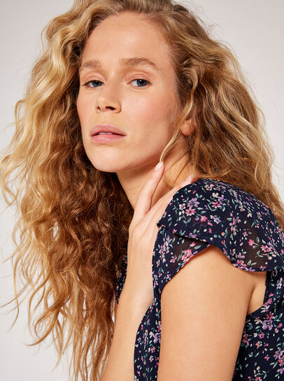 Floral Chiffon Top