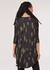 Brushstroke Knitted Longline Top, Black, large