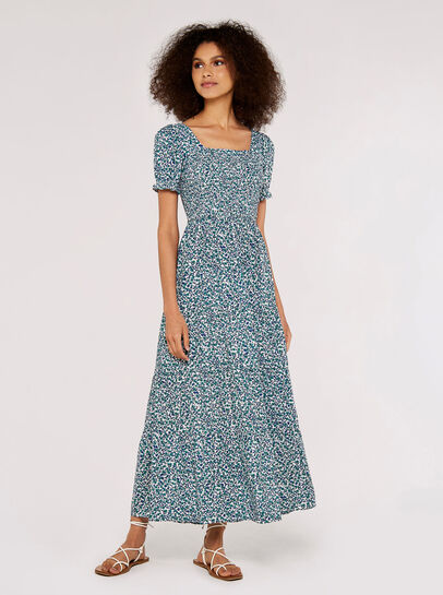 Ditsy Milkmaid Maxi Dress