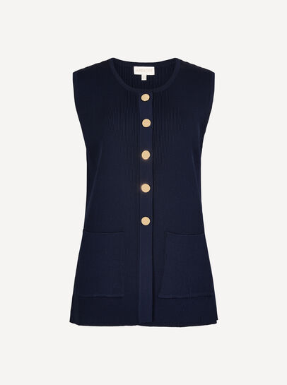 Ribbed Knit Waistcoat