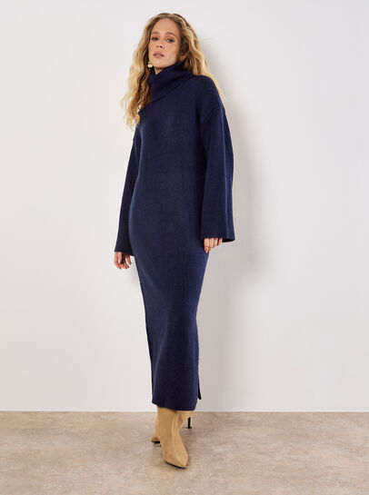 Roll Neck Jumper Maxi Dress