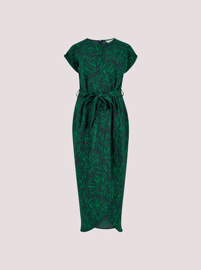 Brushstroke Print  Midi Dress