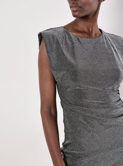 Ruched Sparkle Bodycon Mini Dress