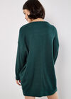 Honeycomb Knit Jumper Mini Dress, Green, large