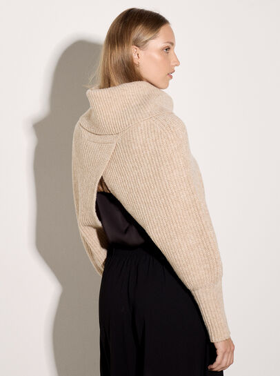 Fisherman Knit Cape Bolero