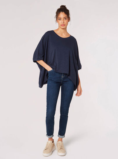 Cotton Jersey Waterfall T-Shirt