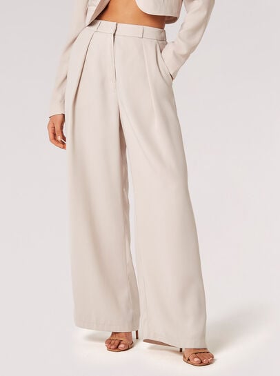 Pleat Detail Soft Tailored Trousers