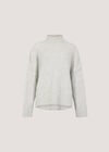 Brushed High-Low Oversized Jumper, White, large