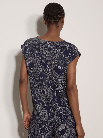 Kaleidoscope Print Woven T-Shirt